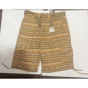 Henry & William Mens‎ Khaki Orange Cargo Shorts Mens Size 38 New With Tags